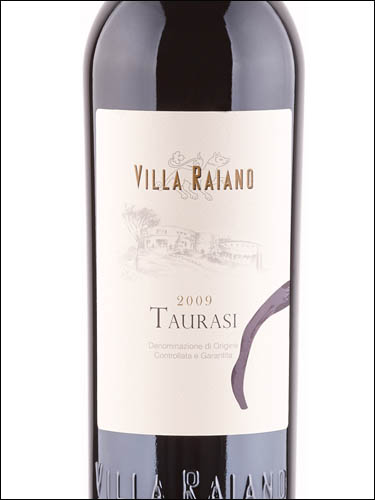 фото Villa Raiano Taurasi DOCG Вилла Райано Таурази ДОКГ Италия вино красное