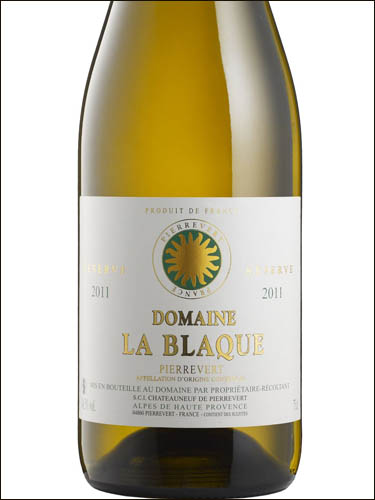 фото Domaine La Blaque Reserve Blanc Pierrevert AOC Домен Ла Блак Резерв Блан Пьеревер Франция вино белое
