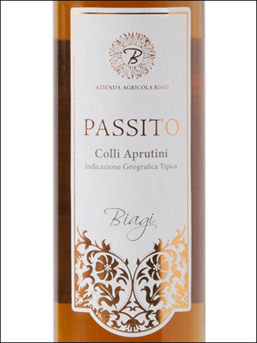 фото Biagi Passito Colli Aprutini IGT Бьяджи Пассито Колли Апрутини Италия вино белое