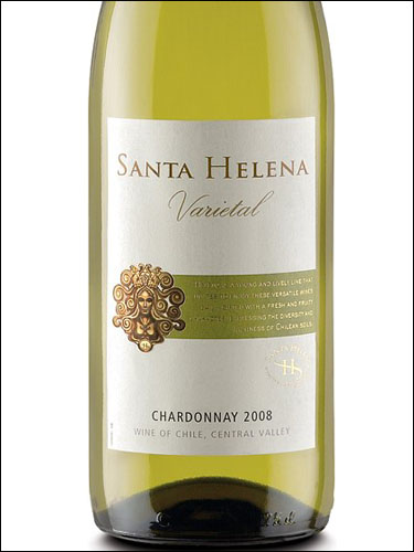 фото Santa Helena Varietal Chardonnay Valle Central DO Санта Элена Вариеталь Шардоне Центральная Долина Чили вино белое