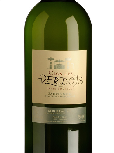 фото Clos des Verdots Bergerac Blanc sec AOC Кло де Вердо Бержерак Блан сек Франция вино белое