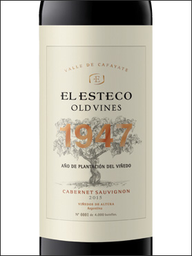 фото El Esteco 1947 Old Vines Cabernet Sauvignon Эль Эстеко 1947 Олд Вайнс Каберне Совиньон Аргентина вино красное