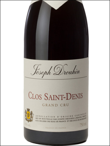 фото Joseph Drouhin Clos Saint-Denis Grand Cru AOC Жозеф Друэн Кло Сен-Дени Гран Крю Франция вино красное