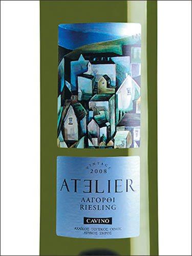 фото Cavino Atelier Lagorthi Riesling White Achaia PGI Кавино Ателье Лагорти Рислинг Ахея Греция вино белое