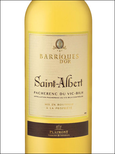 фото Plaimont Saint-Albert Barriques d'Or Pacherenc du Vic-Bilh AOC Плеймон Сен-Альбер Баррик д'Ор Пашранк дю Вик-Биль Франция вино белое