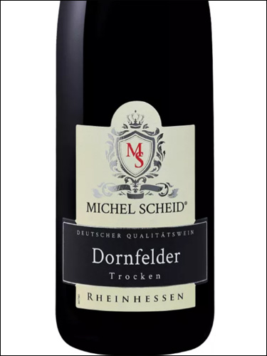 фото Michel Scheid Dornfelder Trocken Rheinhessen Михель Шайд Дорнфельдер Трокен Рейнхессен Германия вино красное