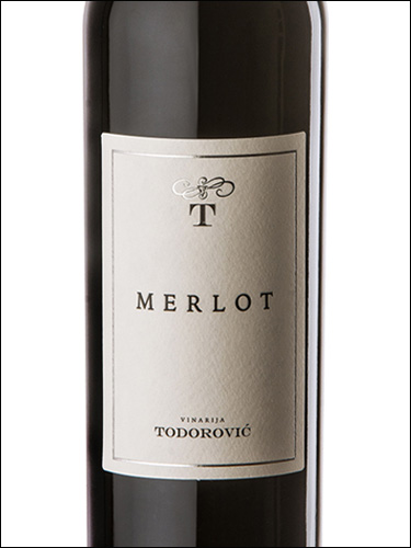 фото Vinarija Todorović Merlot Винария Тодорович Мерло Сербия вино красное