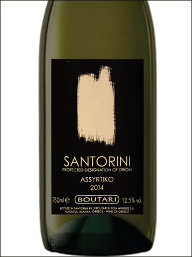 фото Boutari Assyrtiko Santorini PDO Бутари Асиртико Санторини Греция вино белое