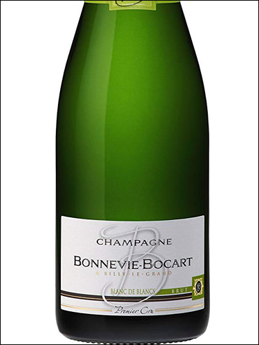 фото Champagne Bonnevie Bocart Blanc de Blancs Billy le Grand Premier Cru Brut Шампань Бонневи Бокар Блан де Блан Бийи-ле-Гран Премье Крю Брют Франция вино белое