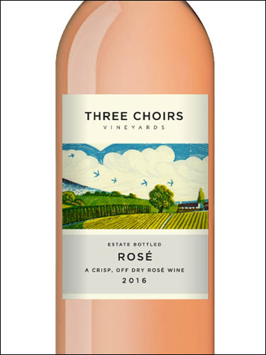 фото Three Choirs Rose Три Квайаз Роуз Великобритания вино розовое