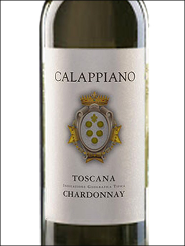 фото Calappiano Chardonnay Toscana Bianco IGT Калаппьяно Шардоне Тоскана Бьянко Италия вино белое