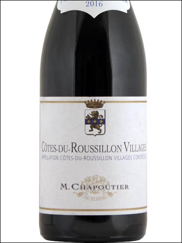 фото M. Chapoutier Cotes-du-Roussillon Villages AOC  М. Шапутье  Кот дю Руссильон Виляж Франция вино красное