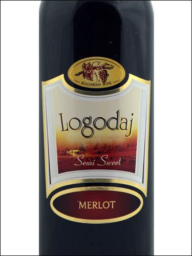 фото Logodaj Merlot Semi Sweet Логодаж Мерло Полусладкое Болгария вино красное