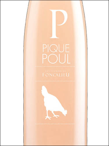 фото Foncalieu Piquepoul Rose Coteaux d’Enserune IGP Фонкалье Пикпуль Розе Кото д'Ансерюн Франция вино розовое