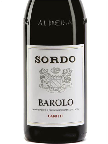 фото Sordo Barolo Gabutti DOCG Сордо Бароло Габутти Италия вино красное