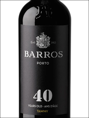 фото Barros 40 Years Old Tawny Porto Портвейн Барруш 40 лет выдержки Тони Порту Португалия вино красное