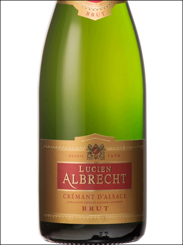 фото Lucien Albrecht Cremant d’Alsace Brut AOC Люсьен Альбрехт Креман д'Эльзас Брют Франция вино белое