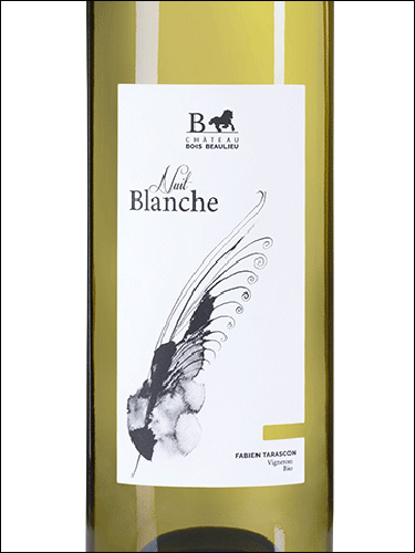 фото Chateau Bois-Beaulieu Nuit Blanche Blanc sec Cotes du Marmandais AOC Шато Буа-Болье Нюи Бланш Блан сек Кот дю Марманде Франция вино белое