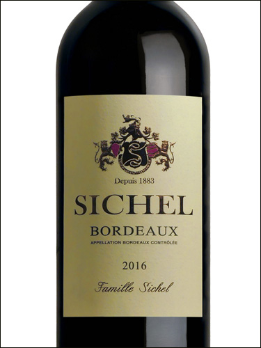 фото Sichel Bordeaux Rouge AOC Сишель Бордо Руж Франция вино красное