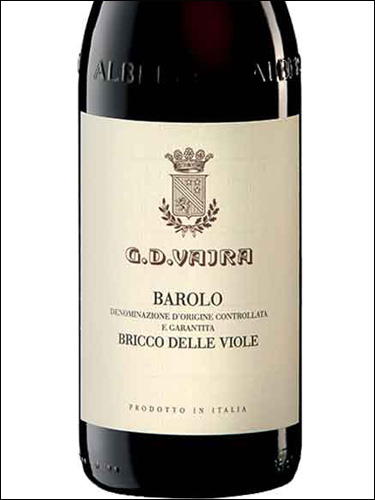 фото G. D. Vajra Barolo Bricco delle Viole DOCG Дж. Д. Вайра Бароло Брикко делле Виоле Италия вино красное