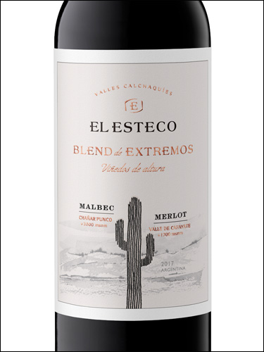 фото El Esteco Blend de Extremos Malbec Merlot Эль Эстеко Бленд де Экстремос Мальбек Мерло Аргентина вино красное