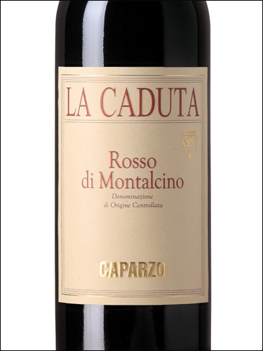 фото Caparzo La Caduta Rosso di Montalcino DOC Капарцо Ла Кадута Россо ди Монтальчино Италия вино красное
