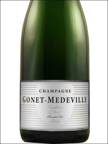 фото Champagne Gonet-Medeville Premier Cru Cuvee Tradition Brut Шампань Гоне-Медвиль Премьер Кюве Традисьон Брют Франция вино белое