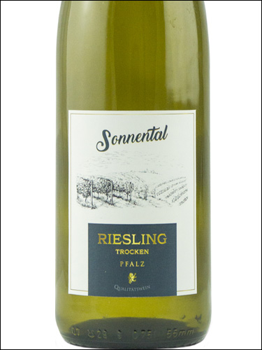 фото Sonnental Riesling Trocken Pfalz Зонненталь Рислинг Трокен Пфальц Германия вино белое
