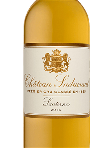 фото Chateau Suduiraut 1-er Grand Cru Classe Sauternes AOC Шато Сюдюиро Сотерн Франция вино белое