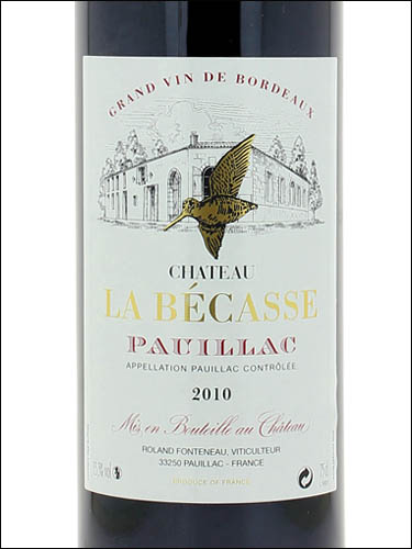 фото Chateau La Becasse Pauillac AOC Шато Ля Бекас Пойяк Франция вино красное