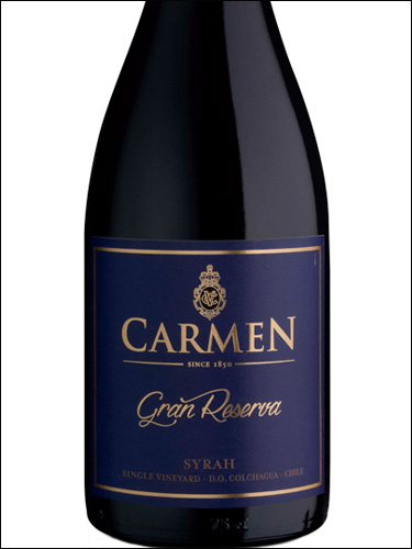 фото Carmen Gran Reserva Syrah Кармен Гран Резерва Сира Чили вино красное