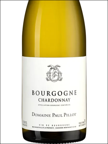 фото Domaine Paul Pillot Bourgogne Chardonnay AOC Домен Поль Пийо Бургонь Шардоне Франция вино белое