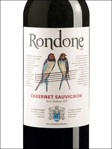 фото Rondone Cabernet Sauvignon Terre Siciliane IGP Рондоне Каберне Совиньон Терре Сичилиане Италия вино красное