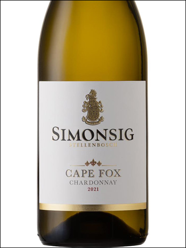 фото Simonsig Cape Fox Chardonnay Симонсиг Кейп Фокс Шардоне ЮАР вино белое