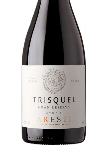 фото Aresti Trisquel Gran Reserva Syrah Арести Трискель Гран Резерва Сира Чили вино красное