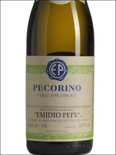 фото Emidio Pepe Pecorino Colli Aprutini IGT Эмидио Пепе Пекорино Колли Апрутини ИГТ Италия вино белое