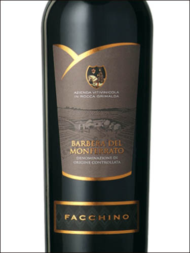 фото Facchino Barbera del Monferrato DOC Факкино Барбера дль Монферрато Италия вино красное