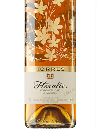 фото Torres Floralis Moscatel Oro Vino de Licor Торрес Флоралис Москатель Оро Вино де Ликер Испания вино белое