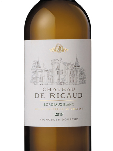 фото Chateau de Ricaud Bordeaux Blanc AOC Шато де Рико Бордо Блан Франция вино белое