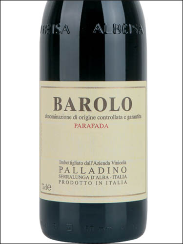 фото Palladino Barolo Parafada DOCG Палладино Бароло Парафада Италия вино красное