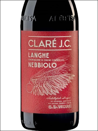 фото G.D.Vajra Clare J.C. Lange Nebbiolo DOC Дж. Д. Вайра Кларе Джей Си Ланге Неббиоло Италия вино красное