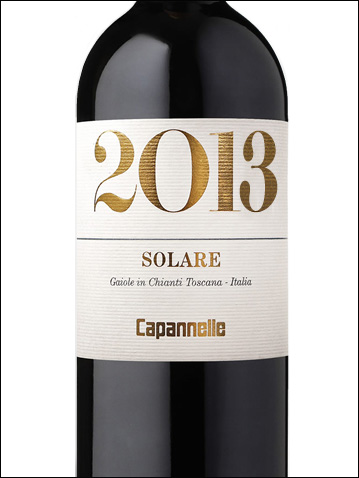 фото Capannelle Solare Toscana Rosso IGT Капаннелле Соларе Тоскана Россо Италия вино красное