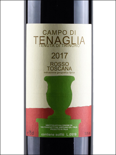 фото Tenuta di Trinoro Campo di Tenaglia Rosso Toscana IGT Тенута ди Триноро Кампо ди Теналья Россо Тоскана Италия вино красное