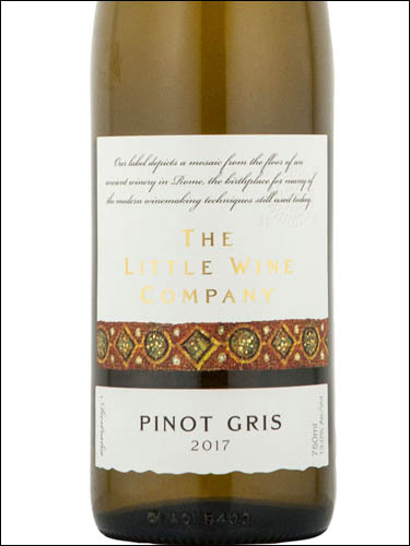 фото The Little Wine Company Pinot Gris Goulburn Valley Литл Вайн Кампани Пино Гри Гоулберн Вэлли Австралия вино белое