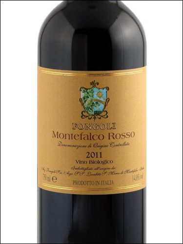 фото Fongoli Montefalco Rosso DOC Фонголи Монтефалько Россо Италия вино красное