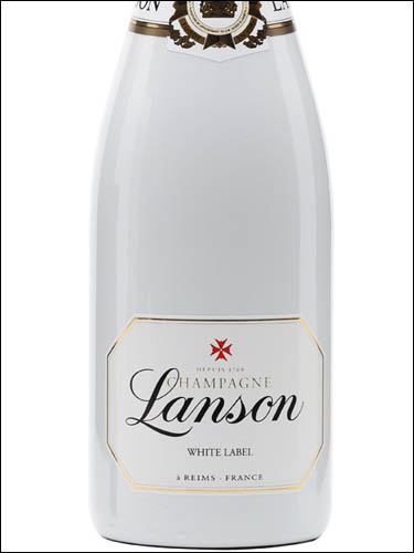 фото Champagne Lanson White Label Dry-Sec Шампанское Лансон Уайт Лейбл Драй-Сек Франция вино белое