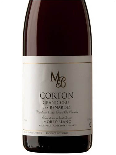 фото Morey-Blanc Corton Grand Cru Les Renardes AOC Море-Блан Кортон Гран Крю Ле Ренард Франция вино красное