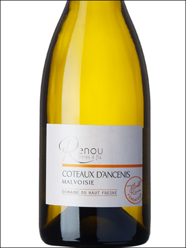 фото Domaine du Haut Fresne Coteaux d'Ancenis Malvoisie AOC  Франция вино белое