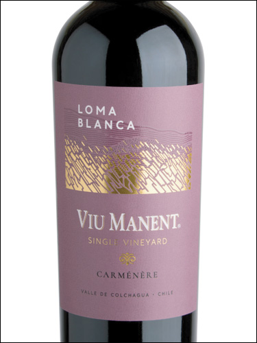 фото Viu Manent Single Vineyard Loma Blanca Carmenere Вью Манент Сингл Виньярд Лома Бланка Карменер Чили вино красное