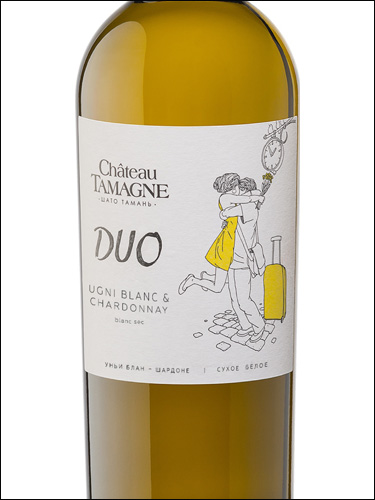 фото Chateau Tamagne Duo Dry white Шато Тамань Дуо сухое белое Россия вино белое